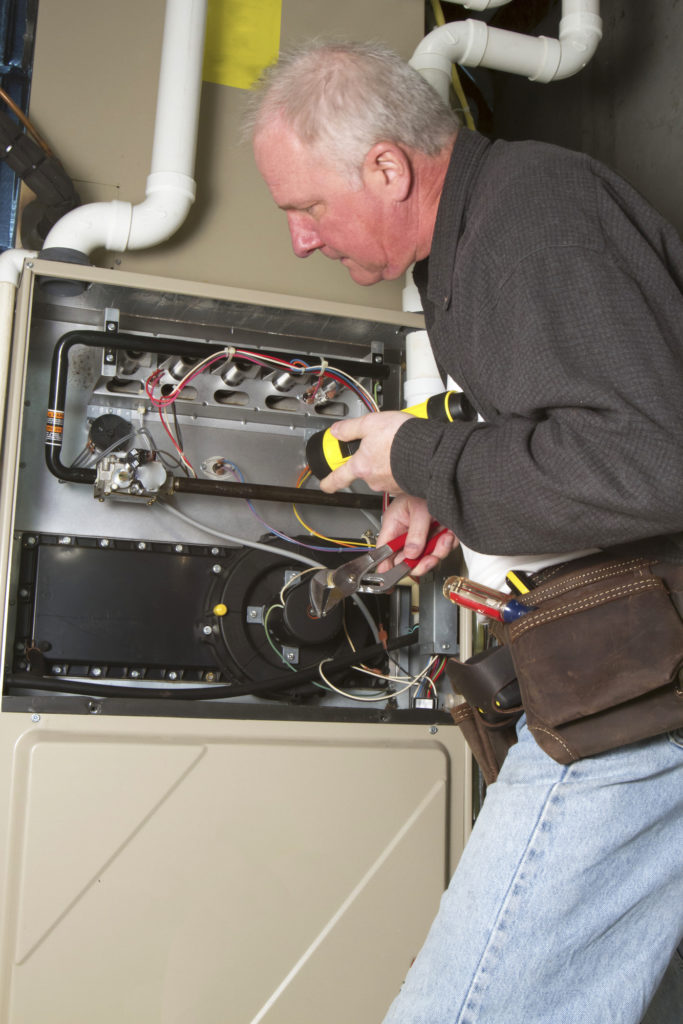 furnace inspection at a northern Utah home