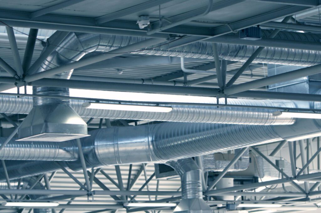 system of hvac ventilation ducts